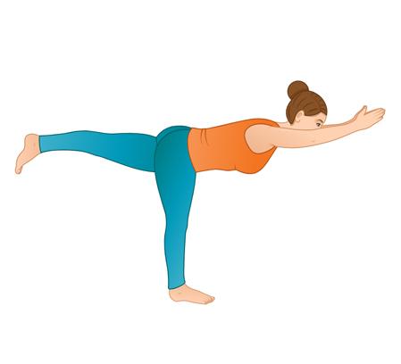 Left Profile and Front Three-quarters Poses of a Woman in Yoga Downward  Facing Dog Stock Illustration - Illustration of practice, spine: 151393923