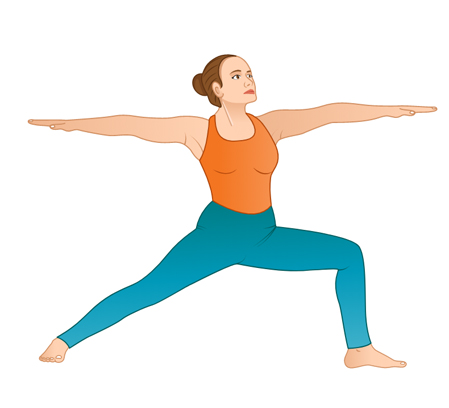 Yoga Pose Warrior 2 Virabhadrasana II – Medical Stock Images Company
