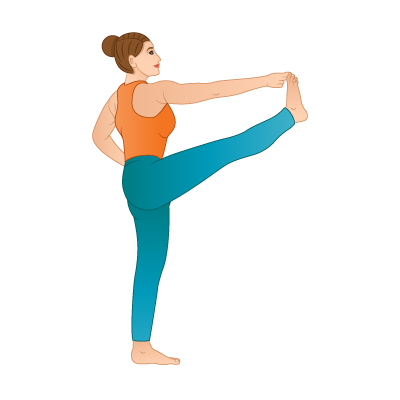 Yoga Pose: One legged Wheel pose | YogaClassPlan.com