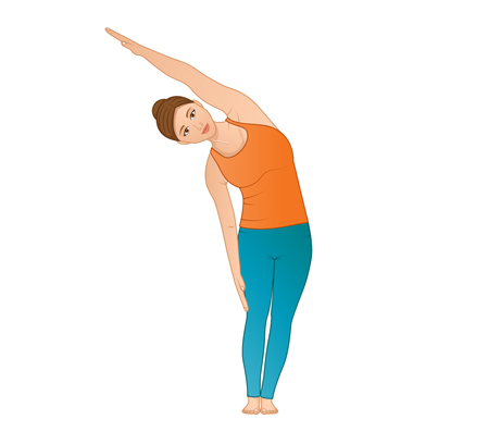 Standing Side Bend Pose Variation Yoga (Eka Hasta Parsva Bhanga Variation), Yoga Sequences, Benefits, Variations, and Sanskrit Pronunciation