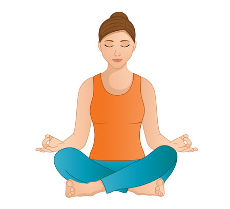 7 sitting yoga poses for flexibility Royalty Free Vector