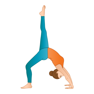 Yoga Pose: One legged Wheel pose