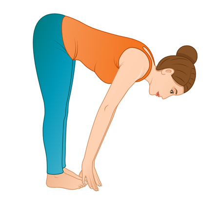 Standing Forward Bend pose (Uttanasana) - Yoga by D